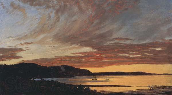 Frederic E.Church Sunset,Bar Harbor France oil painting art